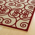 thumbnail image 3 of Kaleen A Breath of Fresh Air Machine Woven Red/Cream Indoor/Outdoor Area Rug, 3 of 3