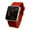 Red, variant on Square Dial Buttons Battery Supply Accurate Adjustable Buckle Sports Watch Unisex Silicone Band LED Display Casual Binary Wrist Watch