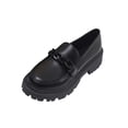thumbnail image 6 of Xucatan Women's Platform Loafers, Glossy Round Toe Mules with Thick Lug Sole, Easy On Cushioned Insole Shoes, Versatile Everyday Work Weekend Style Gift, 6 of 8