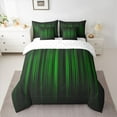 thumbnail image 2 of Homewish Abstract Ombre Stripes 7-Piece Twin Bedding Sets,Modern Abstract Geometric Bedding Comforter Set,Green Black Lines Sheet Sets For Adults,Breathable Home Decor Reversible, 2 of 8