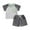 Z095-Grey, variant on Caqnni Toddler Boys Girls 2pcs Outfits Set Short Sleeve Dinosaur Print Tops+ Shorts Cute Summer Print Set For 2t 3t 4t 5t 6t Pajamas & Dailywear Children's Gift 2PCS Set (Gray,18-24 Months)