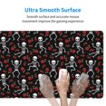 thumbnail image 5 of Bingfone Skeleton With Roses Large Gaming Mouse Pad,Extended Desk Mousepad With Stitched Edges,Non-Slip Base,29.5 X 16 In, 5 of 9