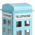 thumbnail image 2 of Benzara BM240352 Telephone Booth Jewelry Box with 2 Drawers, Light Blue, 2 of 5