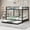 Black Iron Full, variant on LHSHID Durable Square Tube Iron Bunk Bed Featuring Safety Rails,Modern Minimalist Look,Ideal for Room,Guest Room or Shared Space,Easy Assembly Long-Lasting Performance,Full size: 137cm × 190cm