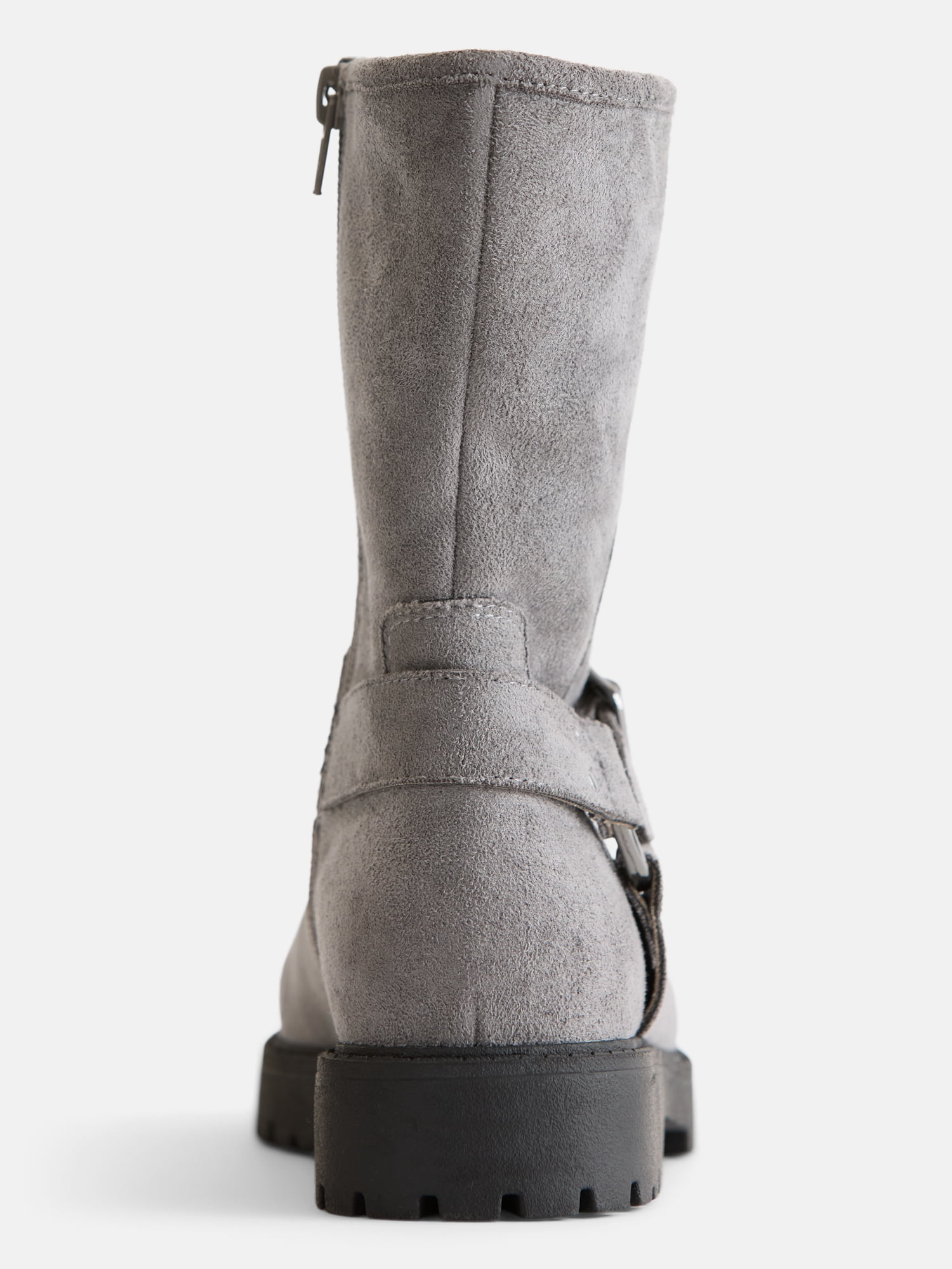 Weekend Academy Girls Faux Suede Moto Boots