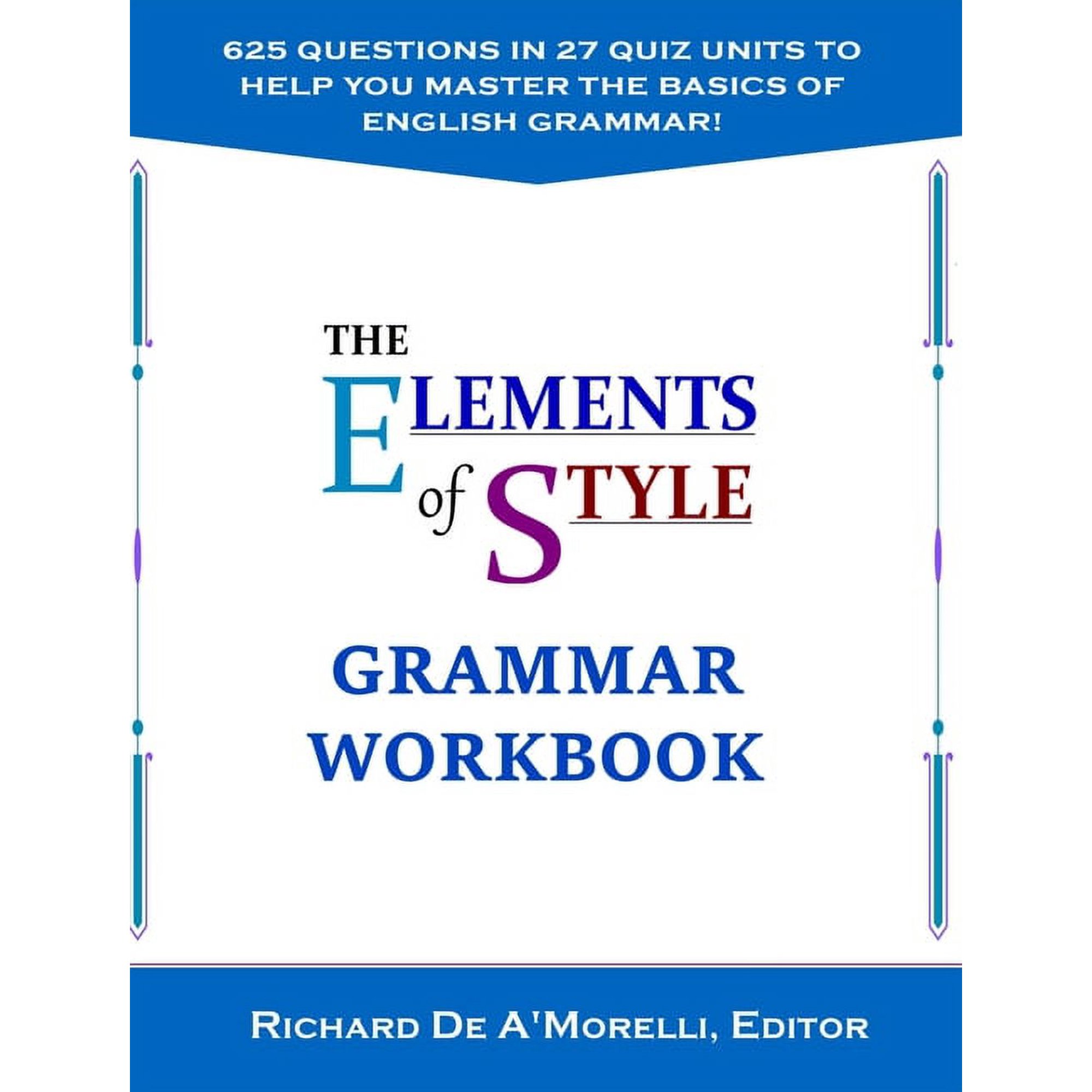 The Elements of Style: Grammar Workbook, (Hardcover)
