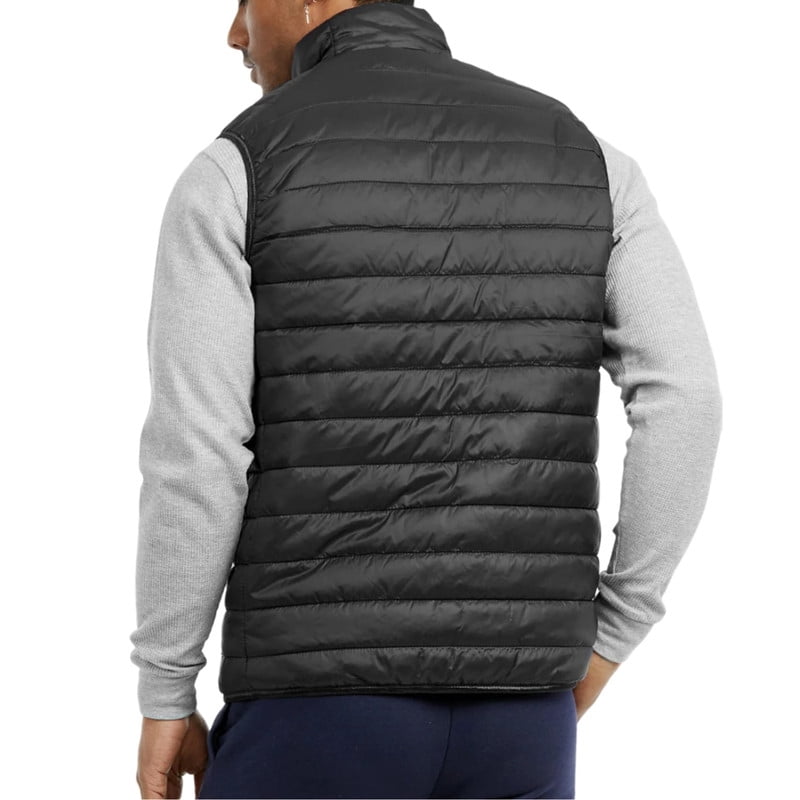 Men’s Down Puffer Vest with Zipper Pockets Lightweight S-3XL Packable Full Zip Up Running Warm Sleeveless Jacket Shell Outwear Fall Winter Menswear