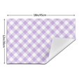 thumbnail image 3 of YFYANG Washable Heat-Resistant Placemats, 70% PVC/30% Polyester, Purple Vintage Plaid Texture Kitchen Table Mat, 12" x 18" 6 Pcs, 3 of 6