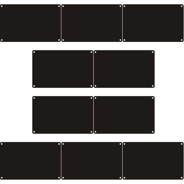 IDEANATEGRATE 10Ud Placas De Puerta De Negras Para Oficina Y Personalizable