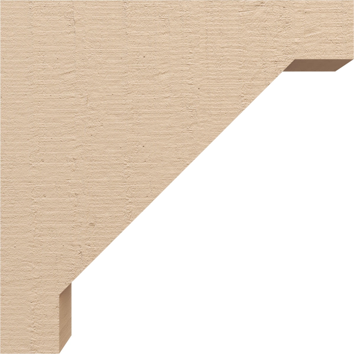 4"W x 16"D x 16"H Thin Burlington Rough Cedar Woodgrain TimberThane Corbel, Primed Tan