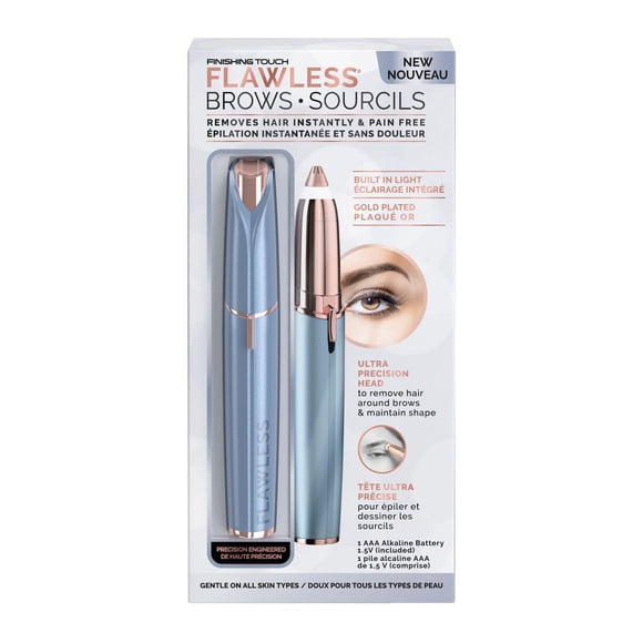 Finishing Touch Flawless Épilateur pour les sourcils, bleu parisien