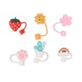 thumbnail image 3 of Straw Cover, Gift Reusable Silicone Straw Toppers Food Grade Sealed Cartoon   For Parties Type A,Type B, 3 of 8