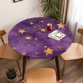 thumbnail image 5 of Gold Star Elastic Fitted Round Table Cover Purple Dream Waterproof Outdoor Tablecloth for Holiday Party, Picnic, Patio & Dining Fits Tables Up to 55"-60", 5 of 8