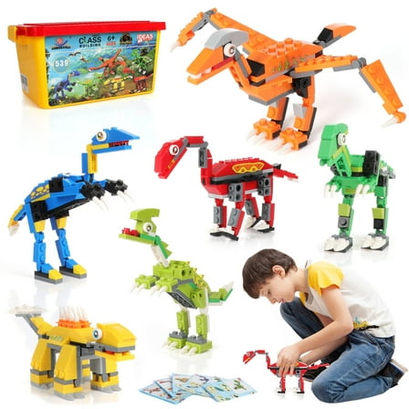 EXERCISE N PLAY Dinosaurs Building Blocks Creative DIY Toy for Ages 6-12 (539 Pieces)