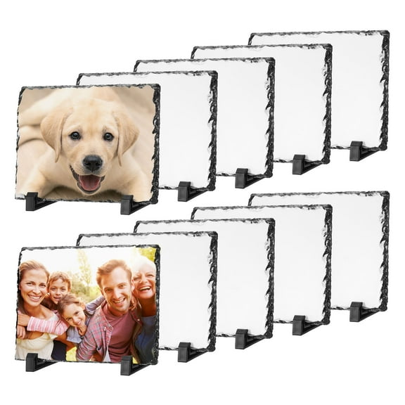 10 Pcs Sublimation Slate Blanks Rectangular 7.9 x 6"