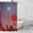 thumbnail image 2 of Coolnut Romantic Eiffel Tower Landscape Bathroom Waterproof Shower Curtain Set Bathtub Curtain with 12 Hooks for Bathroom Decor,Hotel,Room,60x72Inch, 2 of 6