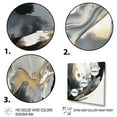 thumbnail image 3 of Designart "Black And Gold Harmony Of Marble V" Abstract Marble Canvas Wall Art, 3 of 5