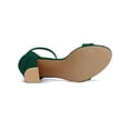 thumbnail image 6 of BLISSFUL STEP Women's Shoes Ankle Strap Block Heel Buckle Open Toe Sandals Green 10, 6 of 8