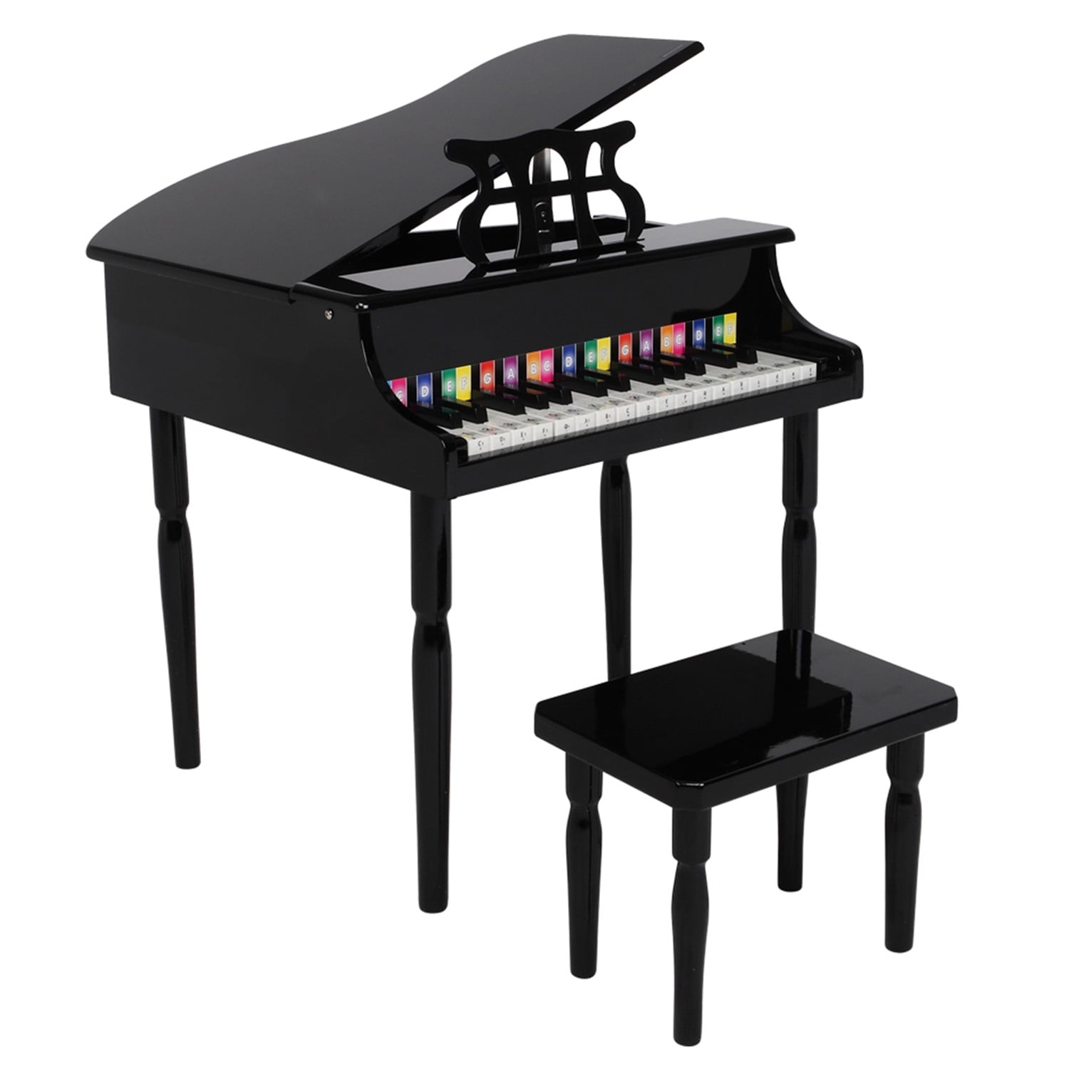 CIPACHO 30-key Children's Wooden Piano, Mini Kid Piano Toy with Music Stand, Bench, Song Book, Note Stickers CIPACHO 30-key Children's Wooden Piano, Mini Kid Piano Toy with Music Stand, Bench, Song Book, Note Stickers