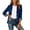 Dark Blue, variant on Faux Suede Blazer Jacket for Women Lightweight Notched Lapel Button Down Vintage Western Coat Dressy Casual Long Sleeve Solid Color Jacket with Pockets XXL