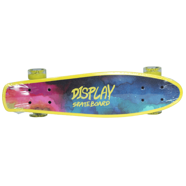 Patineta semiprofesional minicruiser tipo penny con lija y diseño Acuarela Display Acuarela
