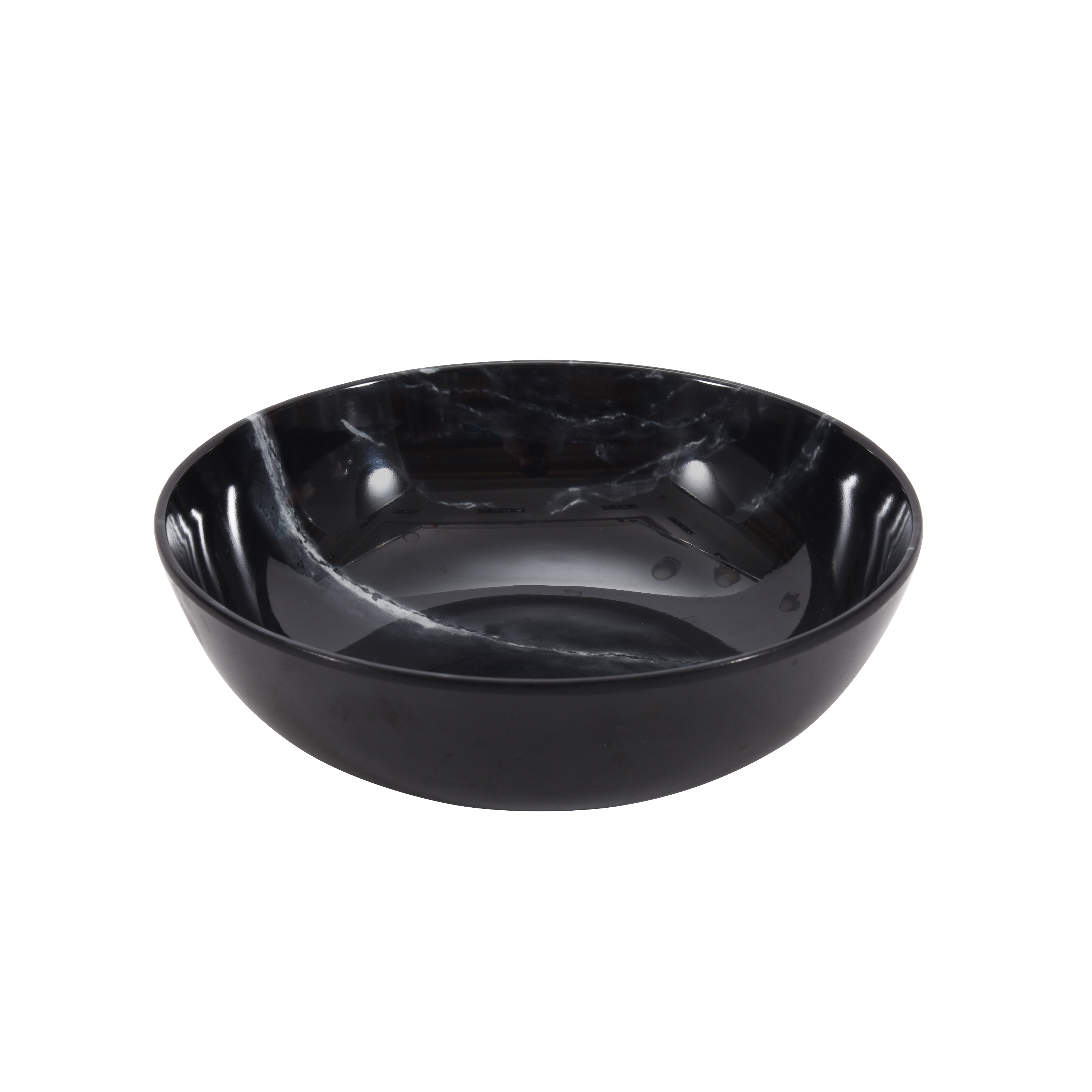 Better Homes & Gardens Black Marble Print Melamine Dinner Bowl