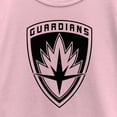 thumbnail image 2 of Girl's Guardians of the Galaxy Vol. 3 Black and White Badge Graphic Tee Light Pink Medium, 2 of 4
