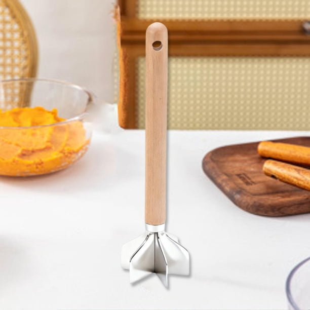 Machacador de patatas,Picadora de carne portátil premium de alta resistencia,Machacador de patatas con 6 cuchillas fácil de usar,Machacador de carne multiusos profesional,Herramienta para