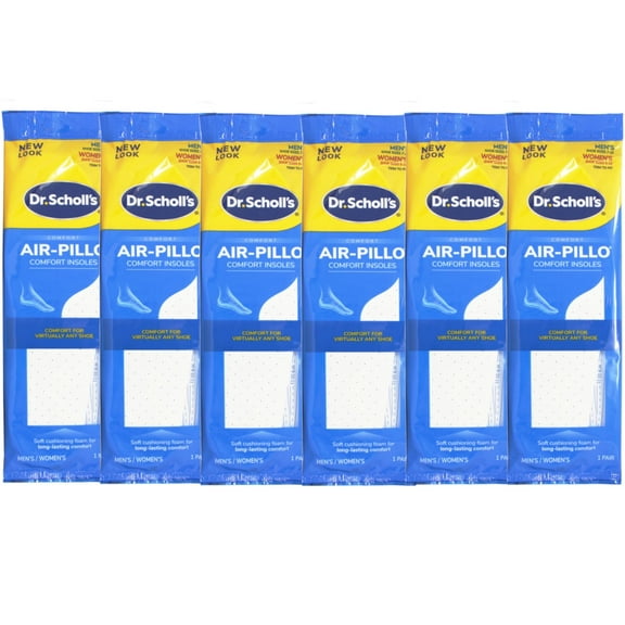 Dr. Scholls Air-Pillo Insoles Unisex (Men 7-13) (Woman 5-10) (6 Pack)
