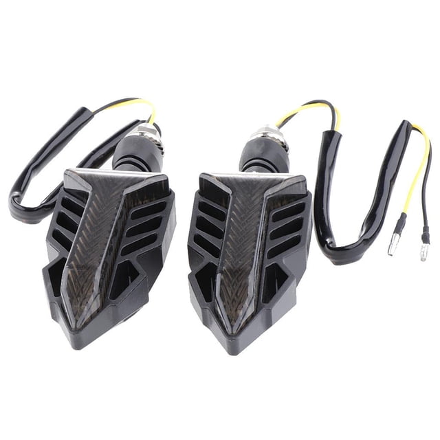 Luces intermitentes delanteras y traseras universales de 12 LED para motocicleta Negro + rojo