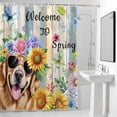 thumbnail image 3 of Shower Curtain for Bathroom Welcome to Spring Words Waterproof Bath Curtains Shower Curtains with Hooks,Farm Cute Dog Flowers Bathroom Curtain Privacy Drapes for Bathtubs Toilet 36x72in, 3 of 9