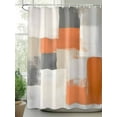 thumbnail image 2 of Abstract Color Block Shower Curtain Set ，Waterproof Fabric Shower Curtains Orange Grey Modern Impressionist Shower Curtains for Bathroom,Bathroom Decor 54x"78", 2 of 6