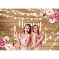 thumbnail image 2 of Rustic Wood Floral Birthday Backdrop Spring Flower Wood Glitter Happy Birthday Photography Background for Women Photo Booth Props Kids Adult Birthday Wedding Party Cake Table Decoration, 2 of 10