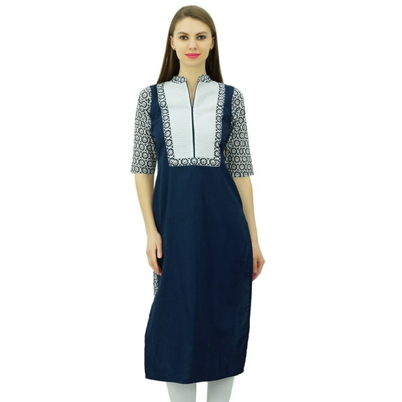 Phagun Printed A-Line Cotton Designer Kurti Long Dress Flared Tunic Kurta