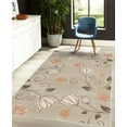 thumbnail image 4 of Floral Decorative Rug, Dutch Tulip Ottoman Flowers with Leaves Natural Ornaments of the World with Dots, Quality Carpet for Bedroom Dorm and Living Room, 6 Sizes, Pale Tan, by Ambesonne, 4 of 4