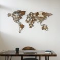 thumbnail image 2 of ColorfullWorlds 3D Multilayered Wooden Map on Metal Base, Ready to Hang World Map, Wood Wall Art Map For Home & Kitchen or Office (Large), 2 of 8