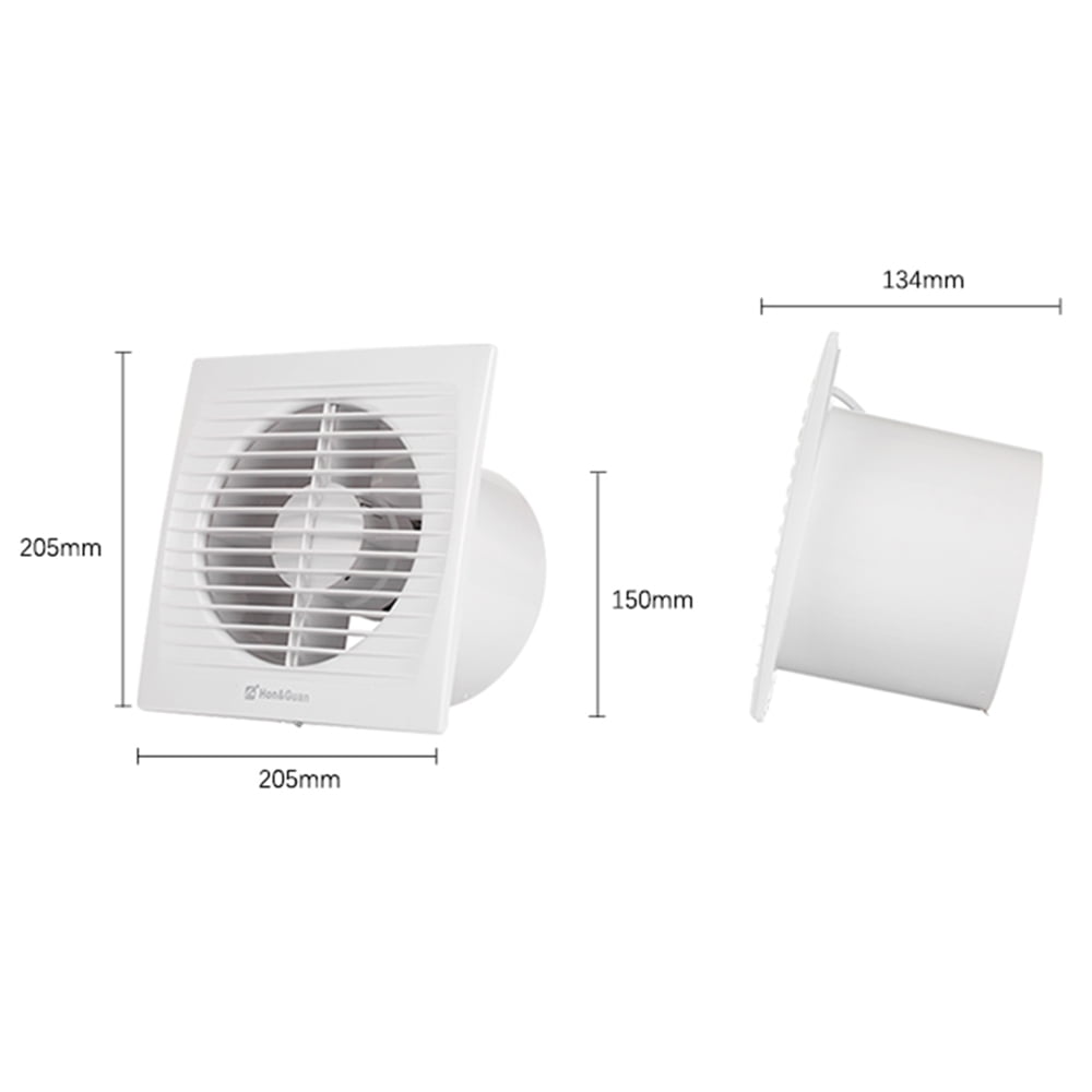 6" Wall-Mounted Exhaust Fan Silent Ventilation Extractor For Toilet Kitchen Vent Used in Kitchen, Bathroom, Living Room, Office Space.