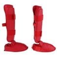 thumbnail image 1 of PU Cuero Shin Guard Boxeo Kickboxing Taekwondo Protector de empeine Shinguard XS Red Sunnimix Guardias Shin Instep, 1 of 8