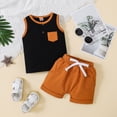 thumbnail image 2 of Soepste Boys 2 Piece Outfits Ropa De Ni?O Baby Boy Clothes Toddler Boy Summer Outfits Short Sleeve Top T-Shirt & Pocket Pant Set 2 Piece, 2 of 9