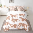 thumbnail image 2 of YST Cowhide Comforter Set, King Size, 7-Piece, Farmhouse Western, Ochre Yellow, 2 of 5