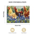 thumbnail image 3 of Nawypu  Texas Farmhouse Canvas Wall Art Rooster Chicken in Bluebonnet Flower Field Paintings Prints Farm Aniaml Artwork Framed for Home Living Room Kitchen Decoration, 3 of 6