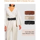 thumbnail image 2 of 3 piezas Cinturón ancho de cintura para mujer Cinturón elástico de cuero para decoración de vestidos de mujer, negro, caqui, beige, talla única$3 piezas Cinturón ancho elástico con hebilla, 2 of 7