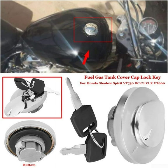 Fuel Gas Tank Cover Cap Lock Key For Honda Shadow For Spirit VT750 DC C2 VLX VT600