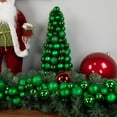 thumbnail image 4 of Northlight 3-Finish Shatterproof Ball Christmas Tree with Tinsel - 15.75" - Green, 4 of 7