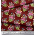 thumbnail image 3 of Soimoi Poly Georgette Fabric Leaves & Floral Print Fabric by the Yard 52 Inch Wide, 3 of 3