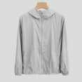 thumbnail image 5 of Breezora Women's Casual Windbreaker Jacket with Zipper Pockets Lightweight Windproof Outerwear for Walking L Size Grey, 5 of 7