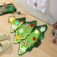 thumbnail image 3 of Lomyolo Christmas Bathroom Rugs Bath Mat Christmas Decoration Christmas Tree Santa Decor for The Home, Holiday Cute Green Decor Non-Slip 20''x32'', 3 of 7