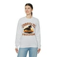 thumbnail image 6 of Adult Women's Horse Running Into Sunset Crewneck Sweatshirt, Quarter Horse, 6 of 7