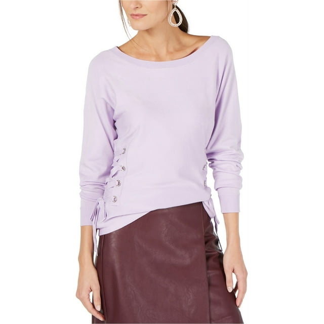 I.N.C Chandail à Lacets pour Femmes, Violet, Petit