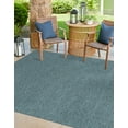 thumbnail image 2 of Unique Loom Outdoor Solid Collection Area Rug (5' 3" Square Teal/Navy Blue), 2 of 9